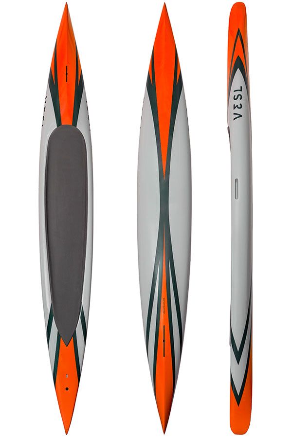 VESL 14'0 Bullet Carbon Prone Paddleboard | Lightweight Signal Orange