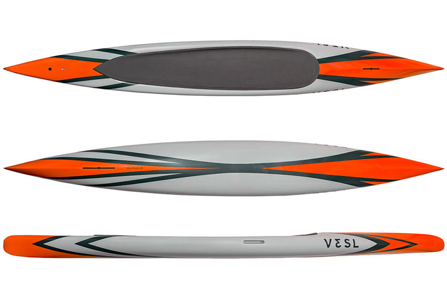 vesl carbon prone paddle board 12 feet orange