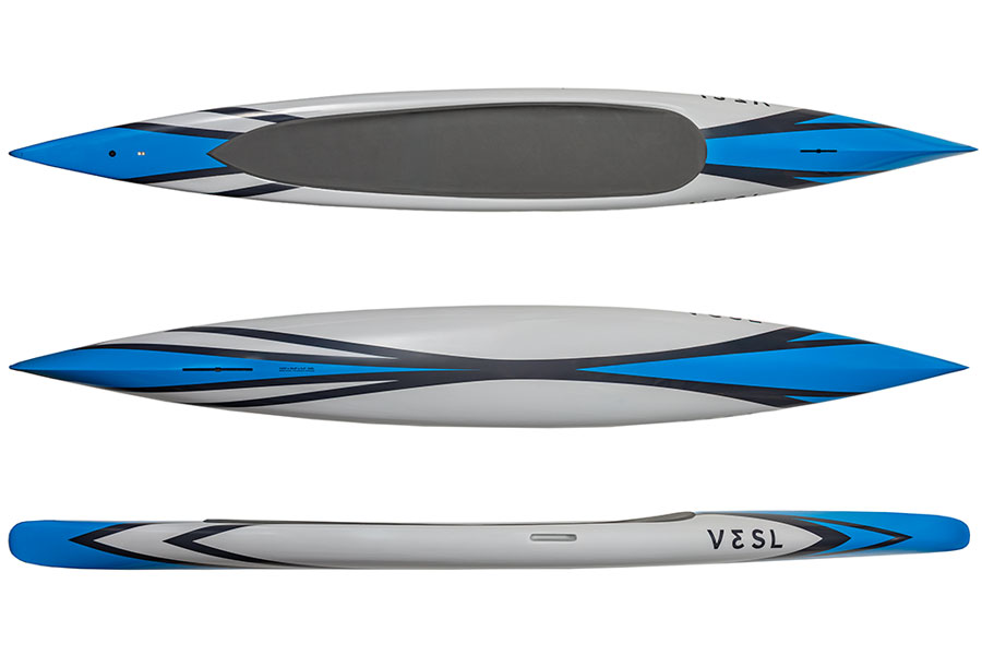 vesl carbon prone paddle board 12 feet blue