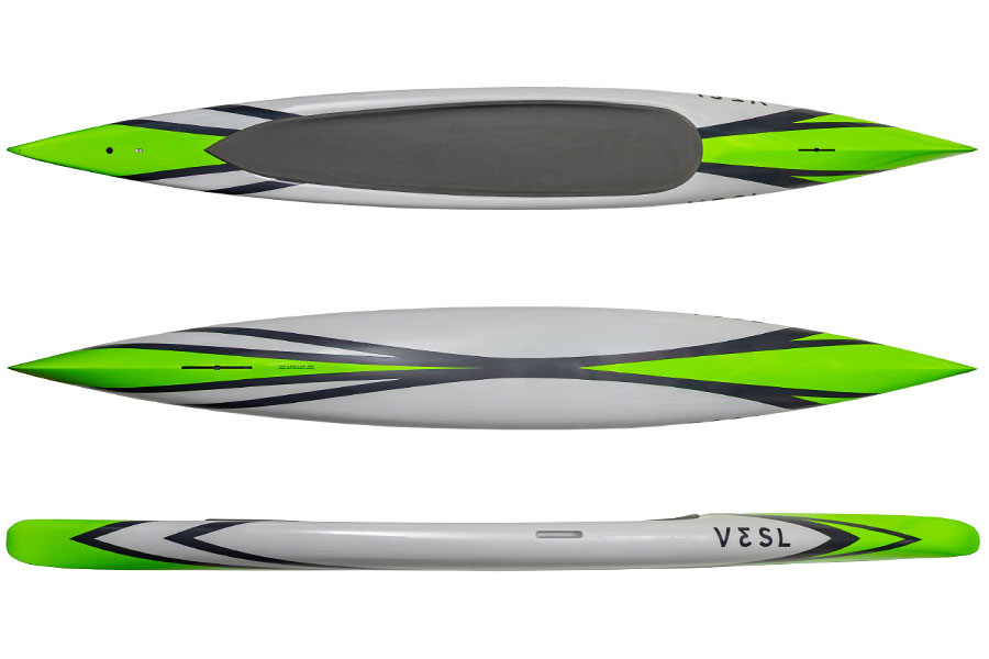 vesl carbon prone paddle board 12 feet green