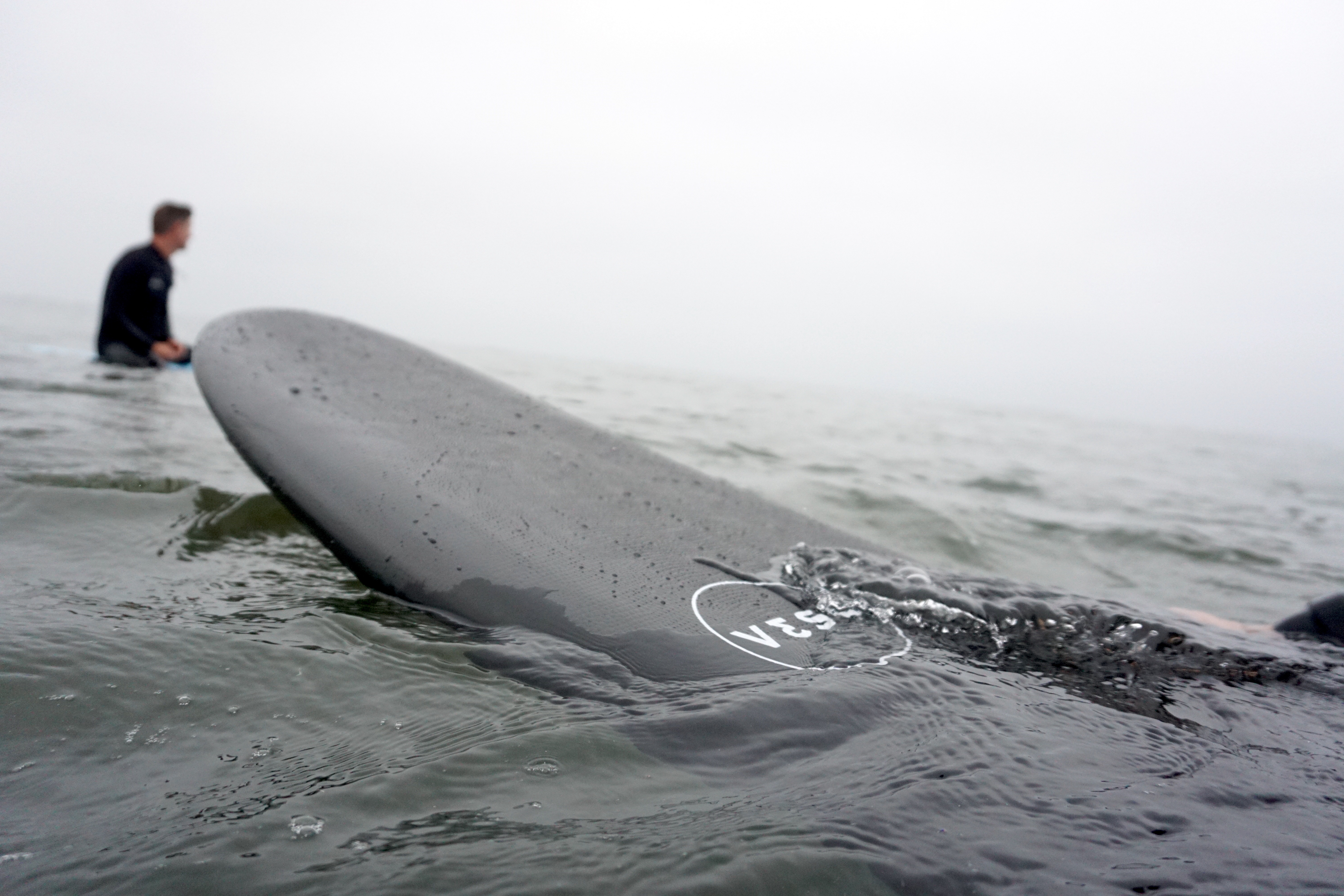 Close-up of VESL Soft Top Longboard construction and materials